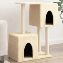 vidaXL Kattenmeubel met sisal krabpalen 86 cm crèmekleurig