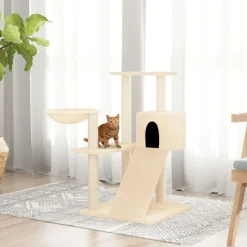vidaXL Kattenmeubel met sisal krabpalen 82 cm crèmekleurig