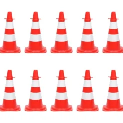 vidaXL Kegelset met ketting 10 m rood en wit