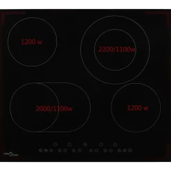 vidaXL Keramische kookplaat met 4 kookzones aanraakbediening 6600 W