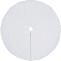 vidaXL Kerstboomrok Wit 90 cm Imitatiebont