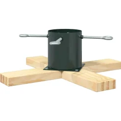 vidaXL Kerstboomstandaard Groen 50 x 50 x 16 cm Massief grenenhout