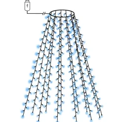 vidaXL Kerstboomverlichting met 150 LED's blauw net 150 cm
