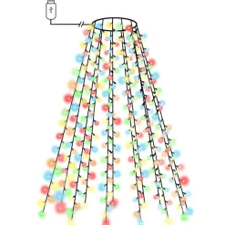 vidaXL Kerstboomverlichting met 150 LED's meerkleurig net 150 cm