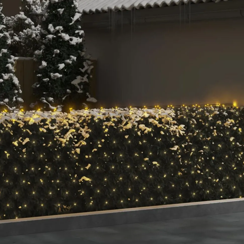 vidaXL Kerstnetverlichting 204 LED's binnen en buiten 3x2 m warmwit