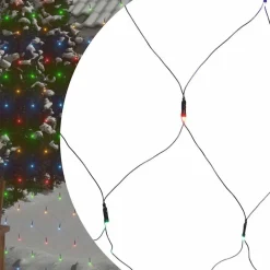 vidaXL Kerstnetverlichting 204 LED's binnen/buiten 3x2 m meerkleurig