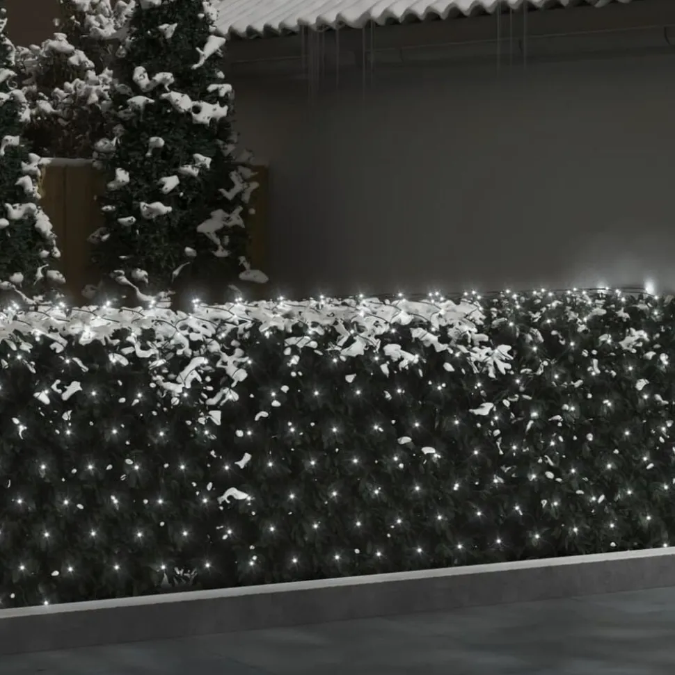 vidaXL Kerstnetverlichting 204 LED's binnen en buiten 3x2 m koudwit