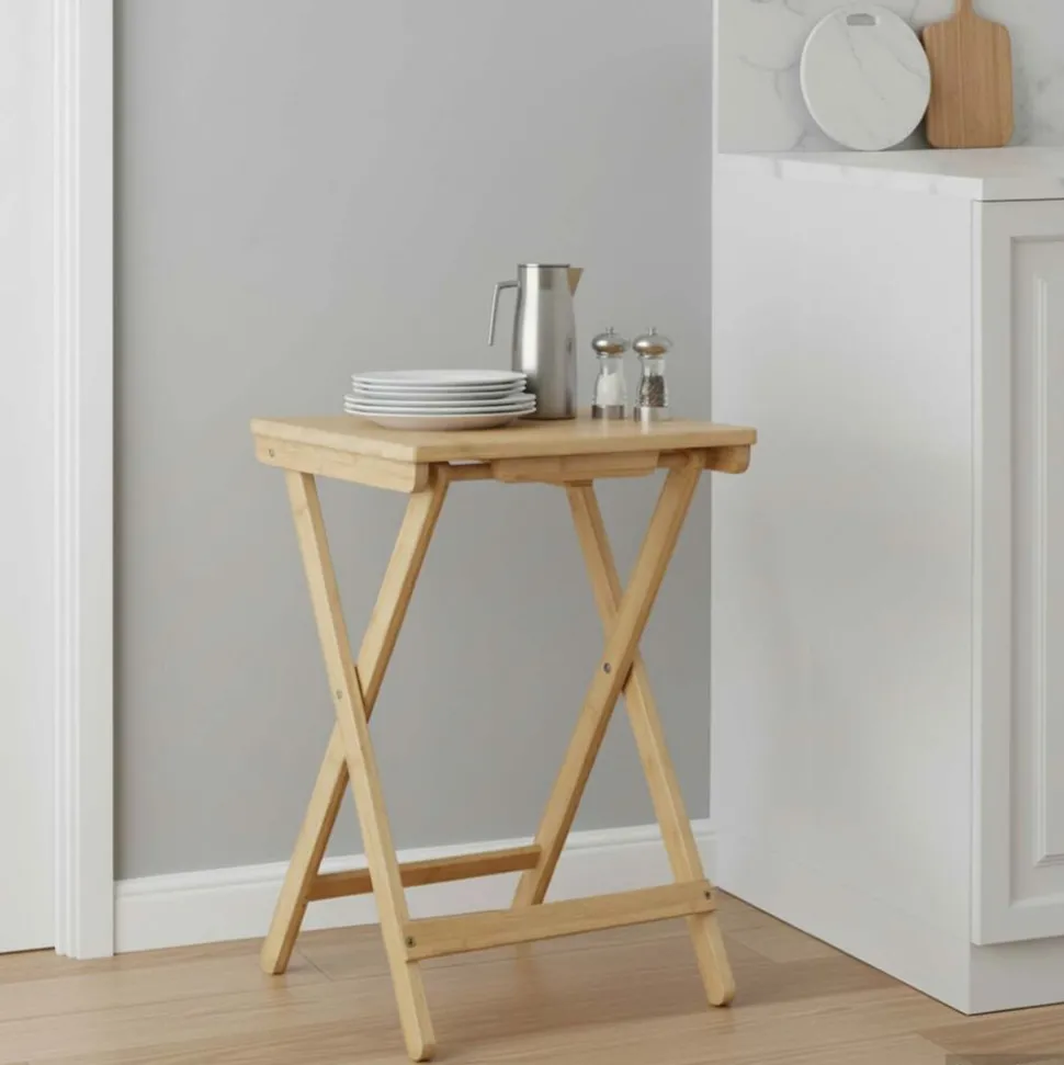 vidaXL Keuken Tafel Naturel 40 x 30 x 53,5 cm Bamboe