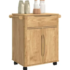 vidaXL Keuken Trolley FLORO Wasbruin 72,5 x 45 x 80 cm