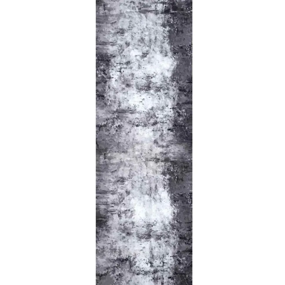 vidaXL Keuken Vloerkleed Grijs 180 x 60 cm Fluweel