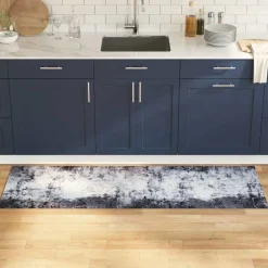 vidaXL Keuken Vloerkleed Grijs 180 x 60 cm Fluweel
