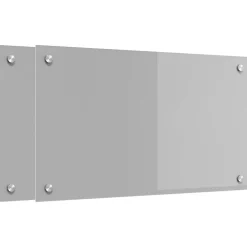 vidaXL Keukenachterwand 2 pcs Lichtgrijs 70 x 40 cm gehard glas