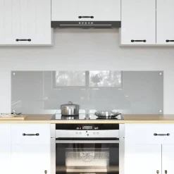 vidaXL Keukenachterwand 2 pcs Lichtgrijs 70 x 40 cm gehard glas
