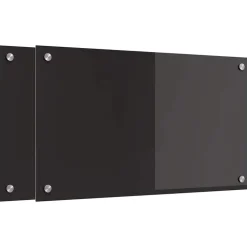 vidaXL Keukenachterwand 2 pcs Zwart 70 x 40 cm gehard glas