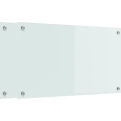 vidaXL Keukenachterwand 2 pcs Wit 70 x 40 cm gehard glas