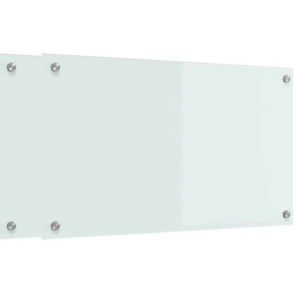 vidaXL Keukenachterwand 2 pcs Wit 70 x 40 cm gehard glas