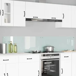 vidaXL Keukenachterwand 2 pcs Wit 110 x 40 cm gehard glas