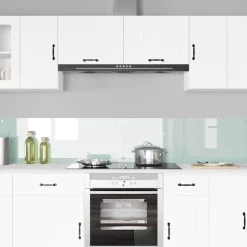 vidaXL Keukenachterwand 2 pcs Wit 110 x 40 cm gehard glas