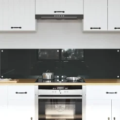 vidaXL Keukenachterwand 2 pcs Donkergrijs 80 x 40 cm gehard glas