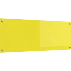 vidaXL Keukenachterwand Geel 110 x 40 cm gehard glas