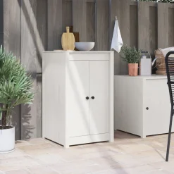 vidaXL Keukendeur MEPPEL Wit 50 x 9 x 82 cm Massief grenenhout