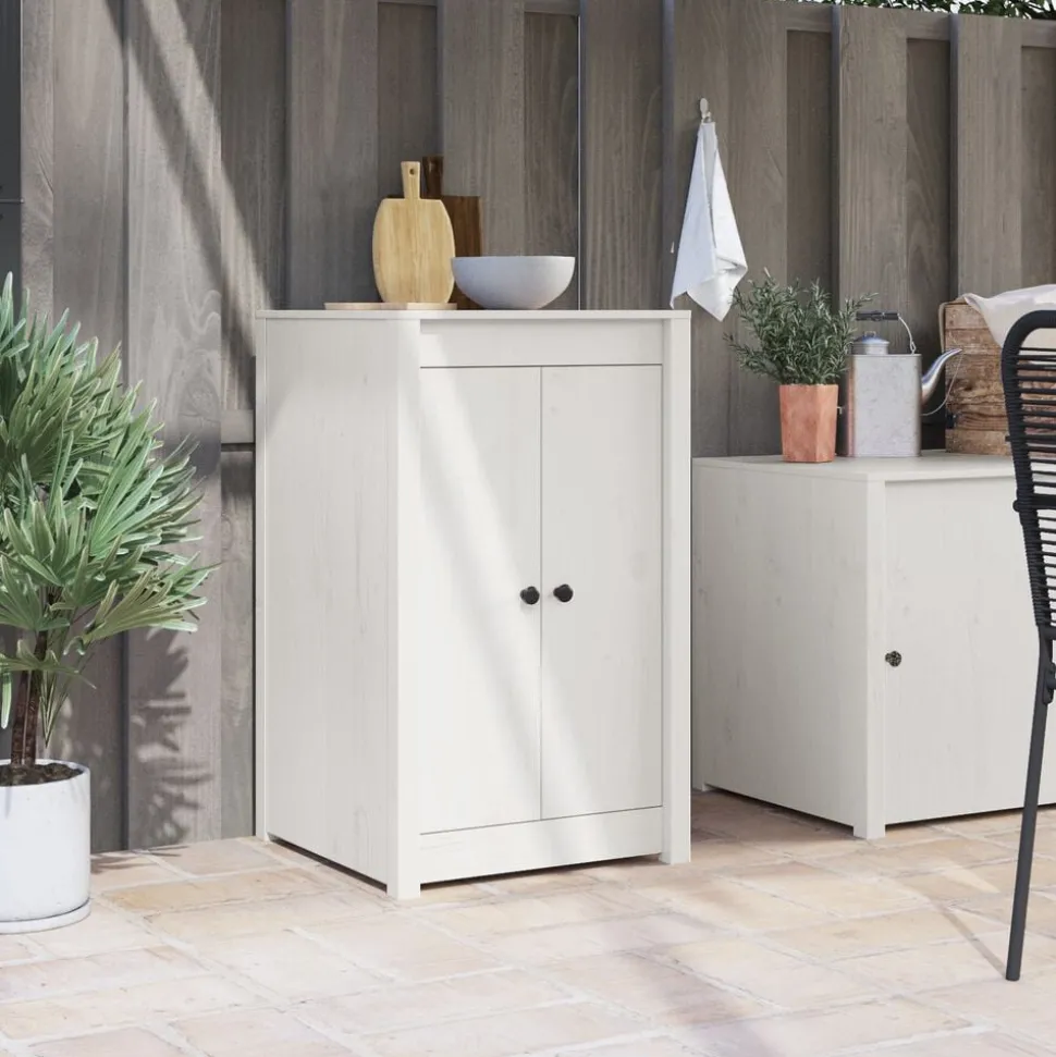 vidaXL Keukendeur MEPPEL Wit 50 x 9 x 82 cm Massief grenenhout