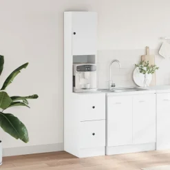 vidaXL Keukenkast 35x50x180 cm bewerkt hout wit