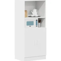 vidaXL Keukenkast 57x41,5x131,5 cm bewerkt hout wit