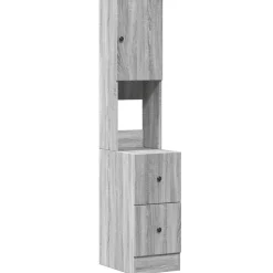 vidaXL Keukenkast 35x50x180 cm bewerkt hout grijs sonoma eiken
