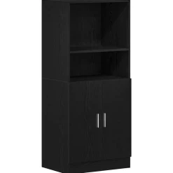 vidaXL Keukenkast 57x41,5x131,5 cm bewerkt hout zwart