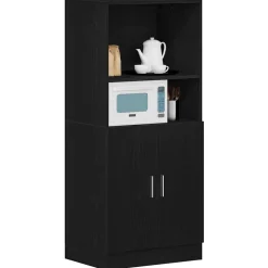 vidaXL Keukenkast 57x41,5x131,5 cm bewerkt hout zwart