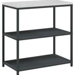 vidaXL Keukenopslag met plank Antraciet 90 x 50 x 92 cm Staal