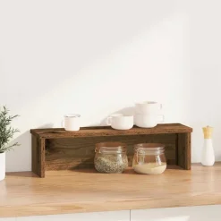 vidaXL Keukenrek stapelbaar 50x15x16 cm bewerkt hout oud houtkleurig