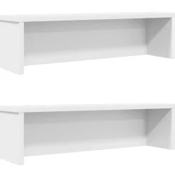 vidaXL Keukenrekken stapelbaar 2 st 50x15x16 cm wit