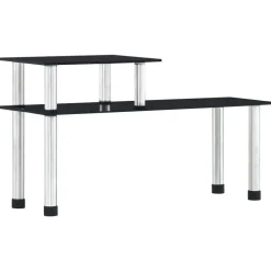 vidaXL Keukenschap 45x16x26 cm gehard glas zwart