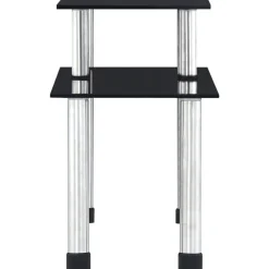 vidaXL Keukenschap 45x16x26 cm gehard glas zwart