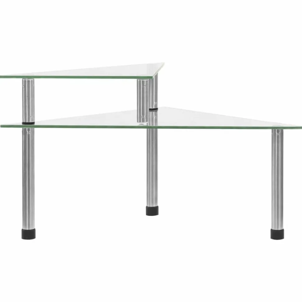 vidaXL Keukenschap 49,5x35x19 cm gehard glas transparent