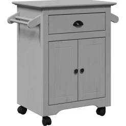 vidaXL Keukentrolley BODO 72x45x80 cm grijs