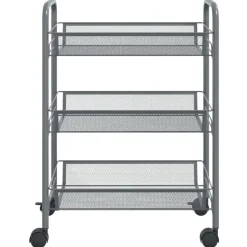 vidaXL Keukentrolley 3-laags 46x26x54 cm ijzer grijs