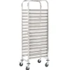 vidaXL Keukentrolley 16-laags 38x55x163 cm roestvrij staal
