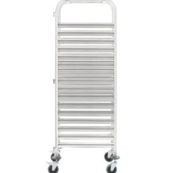 vidaXL Keukentrolley 16-laags 38x55x163 cm roestvrij staal