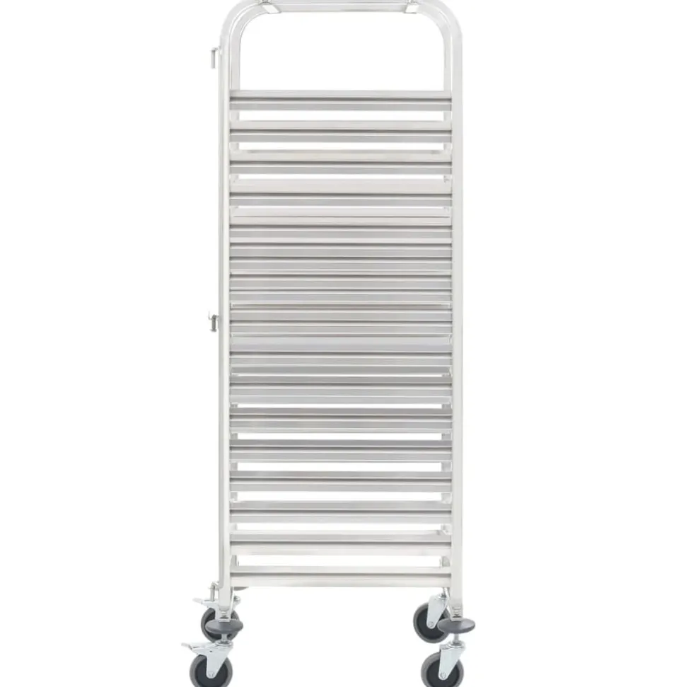 vidaXL Keukentrolley 16-laags 38x55x163 cm roestvrij staal