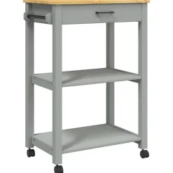 vidaXL Keukentrolley MONZA 60x40x88,5 cm massief grenenhout