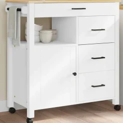 vidaXL Keukentrolley MONZA 84x40x88,5 cm massief grenenhout
