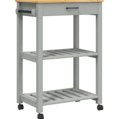 vidaXL Keukentrolley MONZA 60x40x88,5 cm massief grenenhout