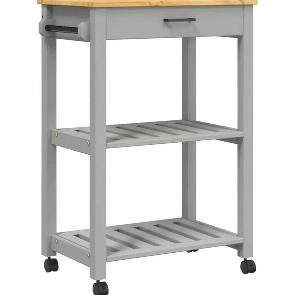 vidaXL Keukentrolley MONZA 60x40x88,5 cm massief grenenhout