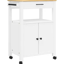 vidaXL Keukentrolley MONZA 60x40x88,5 cm massief grenenhout