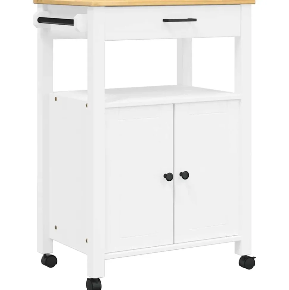 vidaXL Keukentrolley MONZA 60x40x88,5 cm massief grenenhout