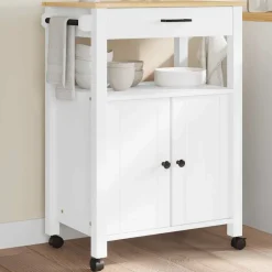vidaXL Keukentrolley MONZA 60x40x88,5 cm massief grenenhout