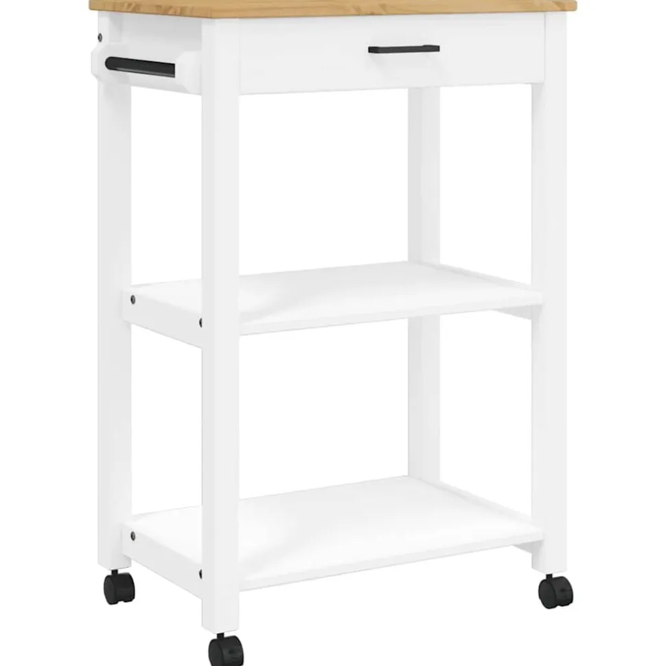 vidaXL Keukentrolley MONZA 60x40x88,5 cm massief grenenhout